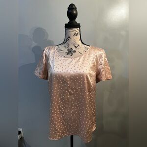Simply Styled Pink Polka Dot Short Sleeve Medium